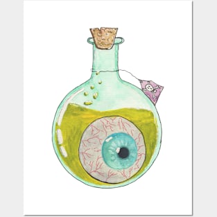 Eyeball in potion jar Posters and Art